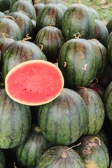 Wall Mural - Fresh watermelon is delicious at street food