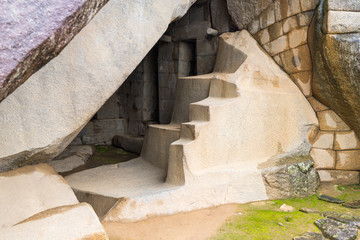Wall Mural - Royal Tomb in the citadel of Machu Picchu, in Peru