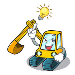 Poster - Have an idea excavator mascot cartoon style