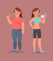 Wall Mural - Fitness character vector design no3