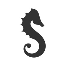 Seahorse Logo. Sea Animal Icon. Symbol. Vector Eps 08.