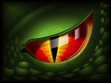 Dragon Eye. Realistic 3D Image