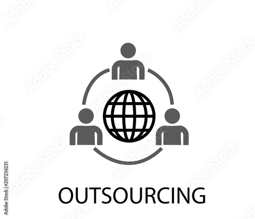 Human Outsourcing Icon Stock Vektorgrafik Adobe Stock