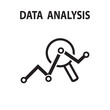 Analysis chart data growth increase line seo icon vector illustration.