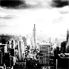 Wall Mural -      Halftone Background Design - New York Skyline