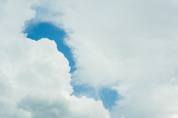Wall Mural - cumulus clouds in a clear blue sky. aerial clouds.