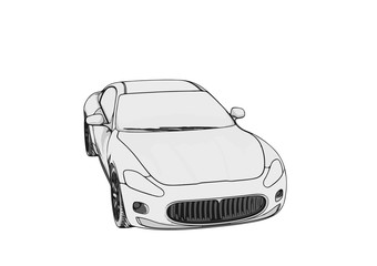 Wall Mural - sketch sports car vector