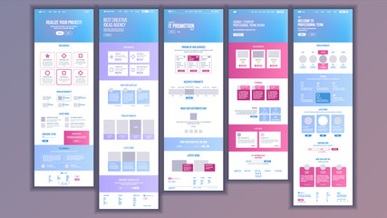 Wall Mural - website template vector. page business background. shopping online landing web page. web design and 