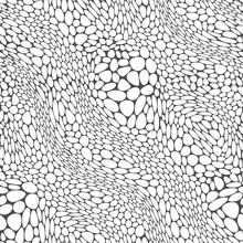 Seamless Vector Pattern Of Pebbles. White, Isolated On Dark Background
