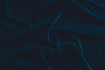 luxurious dark blue velvet fabric background