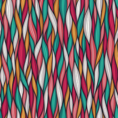 Wall Mural - abstract wavy lines seamless pattern. floral organic vector illustration. bright colorful seamlessly