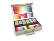 © tussik - Color box palette guide on white background, 3d Illustration