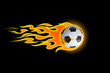 Soccer ball on fire 