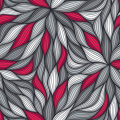 Wall Mural - abstract wavy lines seamless pattern. floral organic vector illustration. bright colorful seamlessly