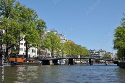 Zdjęcie XXL Most i kanał w Amsterdamie
