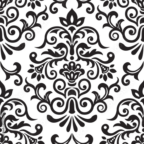 Vector Damask Seamless Pattern Background Classic Vintage Pattern Vector Vintage Floral Seamless Pattern Element Damask Wallpaper Stock Vektorgrafik Adobe Stock