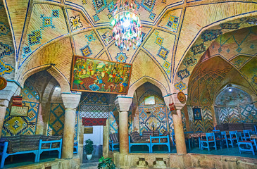 Poster - Decorations of Vakil teahouse, Kerman, Iran