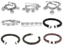Jewelry Photo Set - Bracelets - Silver Stainless Steel