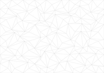 Abstract black line thin polygon pattern on white background texture vector illustration.