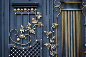 Wall Mural - The fragment of forged metal products. close-up