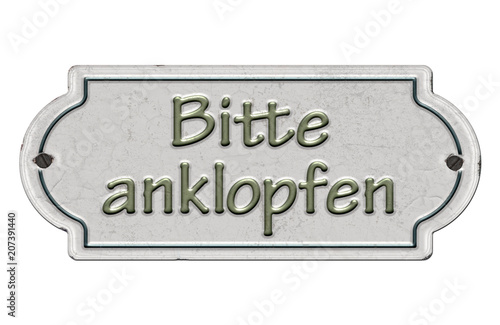 Bitte anklopfen - kaufen Sie diese Illustration und finden ...