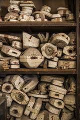 Forms for pouring clay on shelves