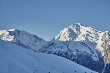 Naklejka na meble Sunrise Over Snow Capped Pyrenean Mountains
