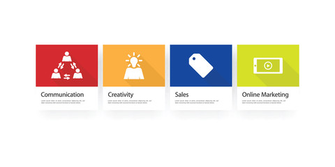 Wall Mural - advertising infographic icon set