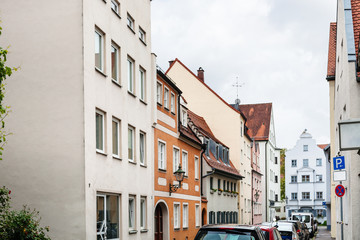 Canvas Print - old residential quarter in Augsburg town