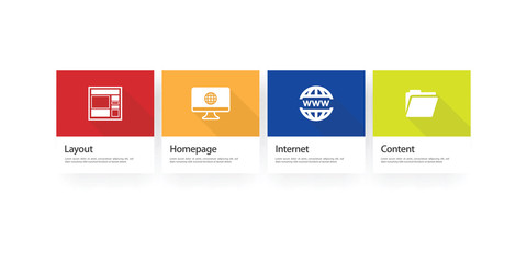 Wall Mural - web design infographic icon set