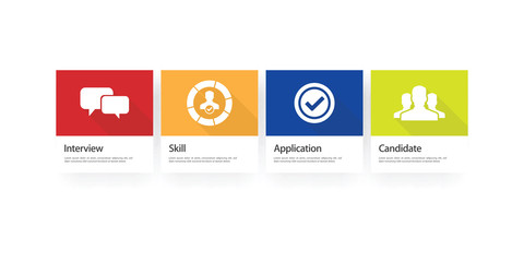 Wall Mural - Recruitment Infographic Icon Set