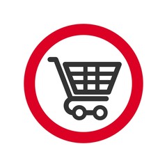 Wall Mural - trolley logo. shopping icon. buy and sell symbol. vector eps 08.