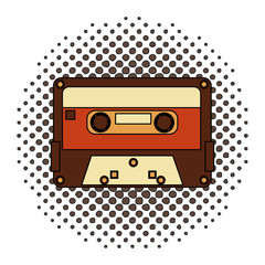 Poster - cassette music retro style vector illustration design