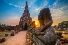 Wat Phra Nakhon Si Ayutthaya, Thailand Is A Historic Site With Valuable Buildings.