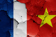 flags of French Indochina and North Vietnam