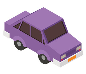 Wall Mural - sedan car isometric icon vector illustration design