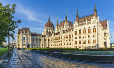 Wall Mural - Hungarian Parliament is a notable landmark of Hungary and a popular tourist destination in Budapest.
