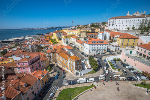 Plakat Widok na miasto Lizbona