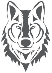 Sticker - Vector Wolf Silhouette