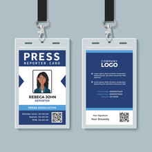 Press Reporter ID Card Template