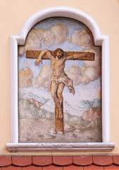 Crucifixion, Chapel of Saint Dismas in Zagreb, Croatia 