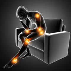 Sticker - men joint pain