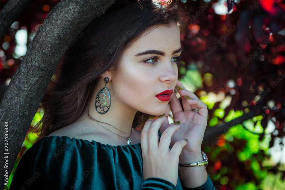 makeup to wear with emerald green dress Nova Tie Back Dress in Lime main image 0