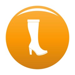 Wall Mural - Woman boots icon. Simple illustration of woman boots vector icon for any any design orange