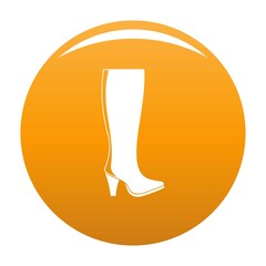 Wall Mural - Woman boots icon. Simple illustration of woman boots vector icon for any any design orange