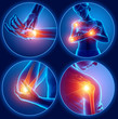 3d Illustration of Female Feeling Arm joint pain
