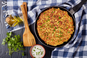 Sticker - delicious swiss rosti in a pan