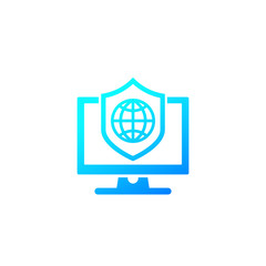 Poster - computer security icon, vector