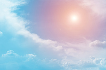 sun and cloud background with a pastel colored


