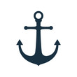 Simple anchor icon, nautical symbol